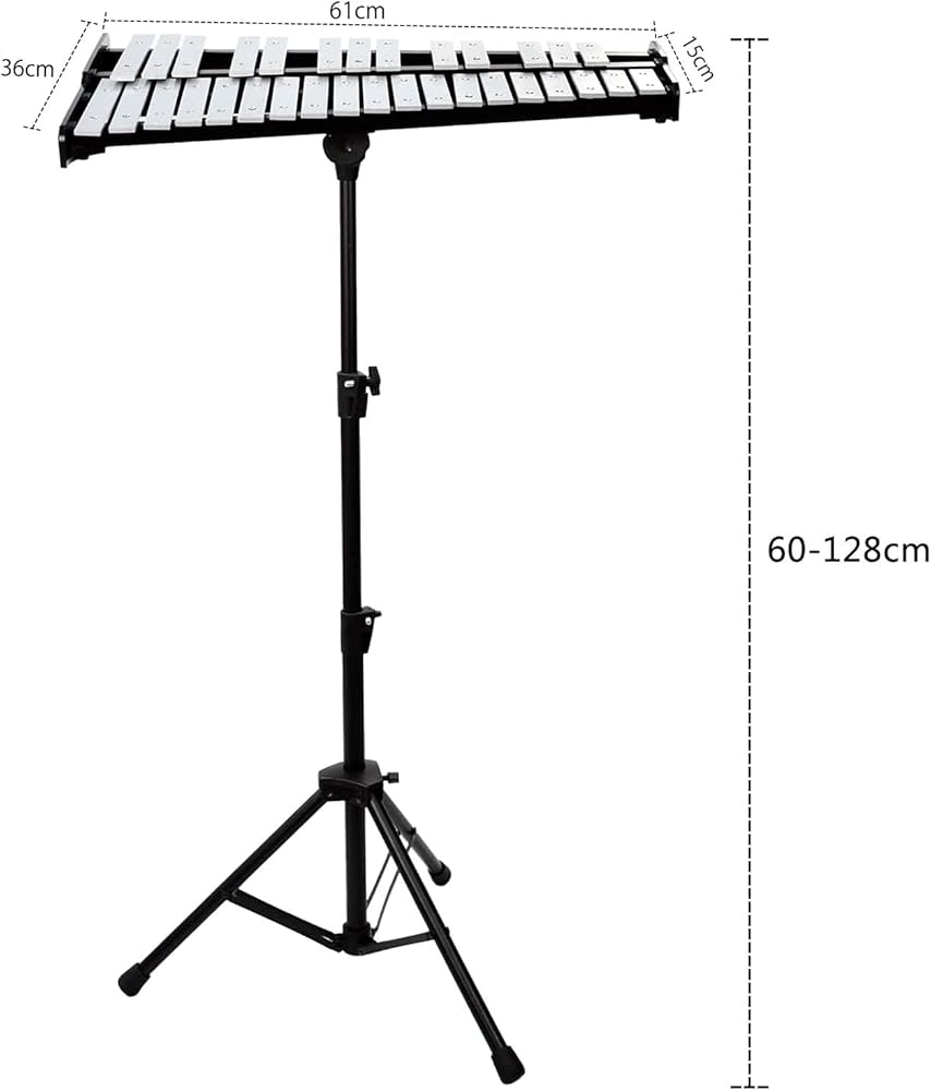 グロッケン 鉄琴 32音 スタンド付属 マレットx2本 メーカー不明 Amazon