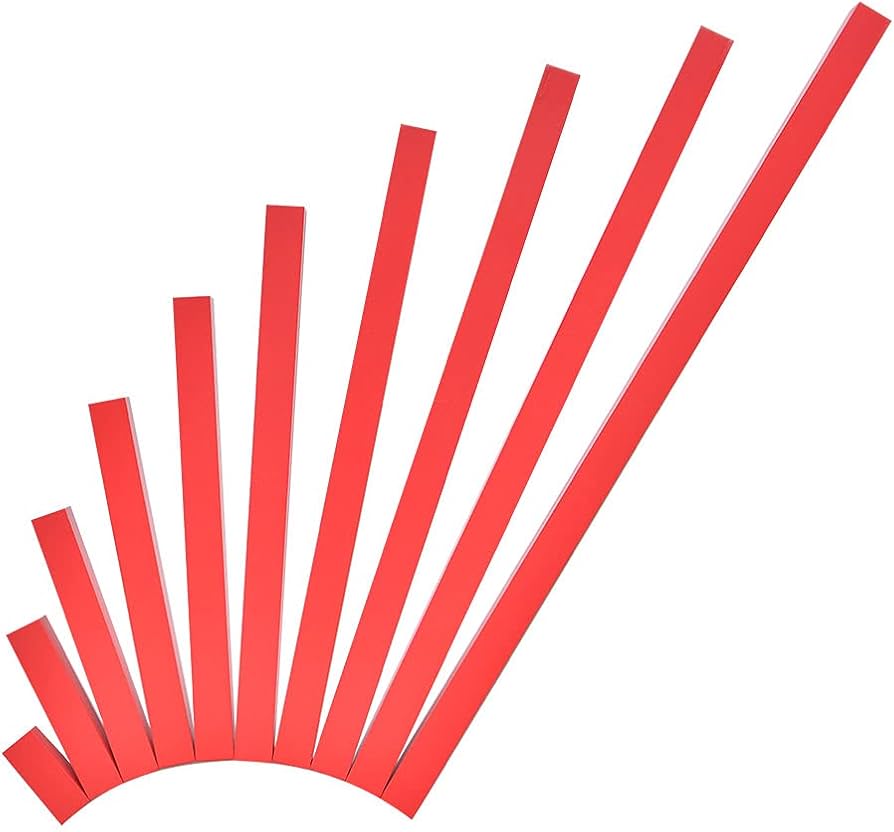 Amazon.com: Kghios Montessori Long Red Rods Montessori Sensorial