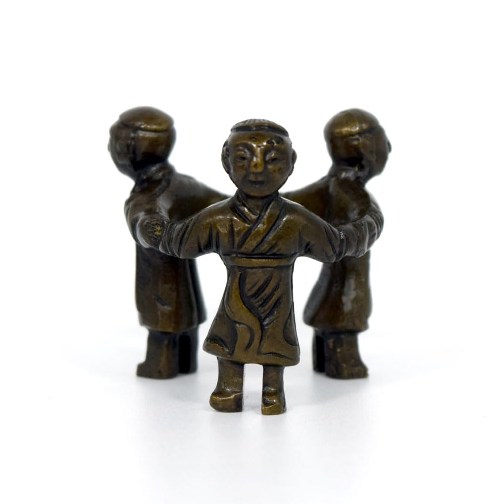 茶道具 古銅 三唐子 蓋置 骨董品 古美術 茶道具 古銅 三唐子 蓋置 骨董