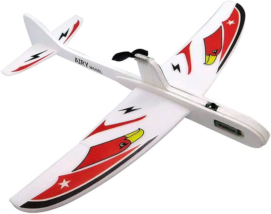 Amazon | Broadwatch 電動飛行機 エアプレーン 超軽量 10秒充電 1分