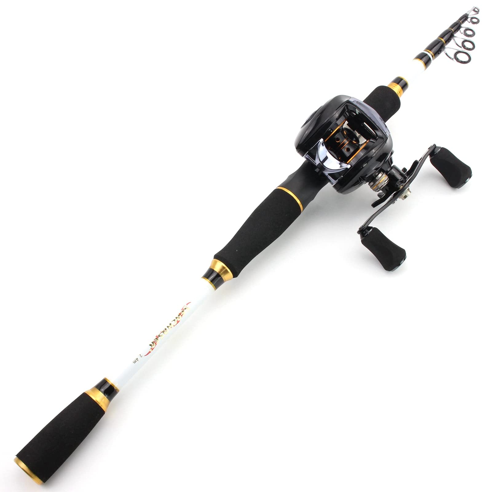 Amazon | 釣り竿リールセット、伸縮式釣り竿とキャスティングリール