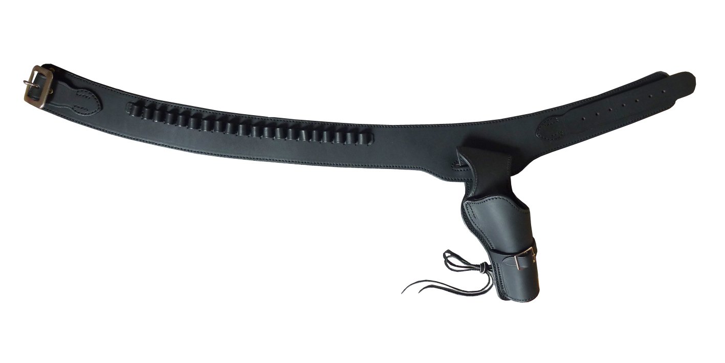 Amazon | East.A ウエスタンガンベルト 牛革製・ブラック Mサイズ No