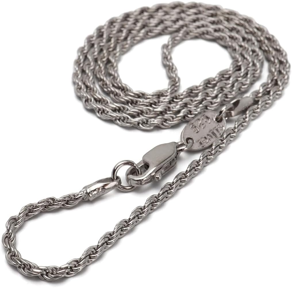 Amazon | [silver KYASYA]シルバー925 ロープチェーンネックレス