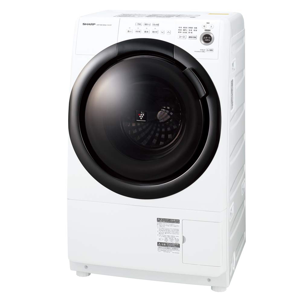 Amazon.co.jp: Sharp ES-S7F-WL Drum Type Washer/Dryer, Heater