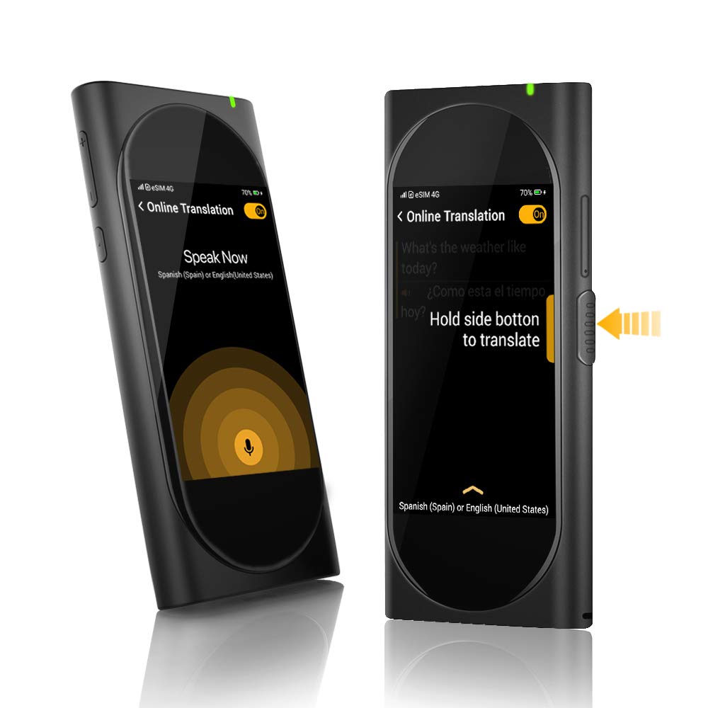 Amazon | Langogo Genesis ポータブル言語翻訳デバイス 100以上の言語