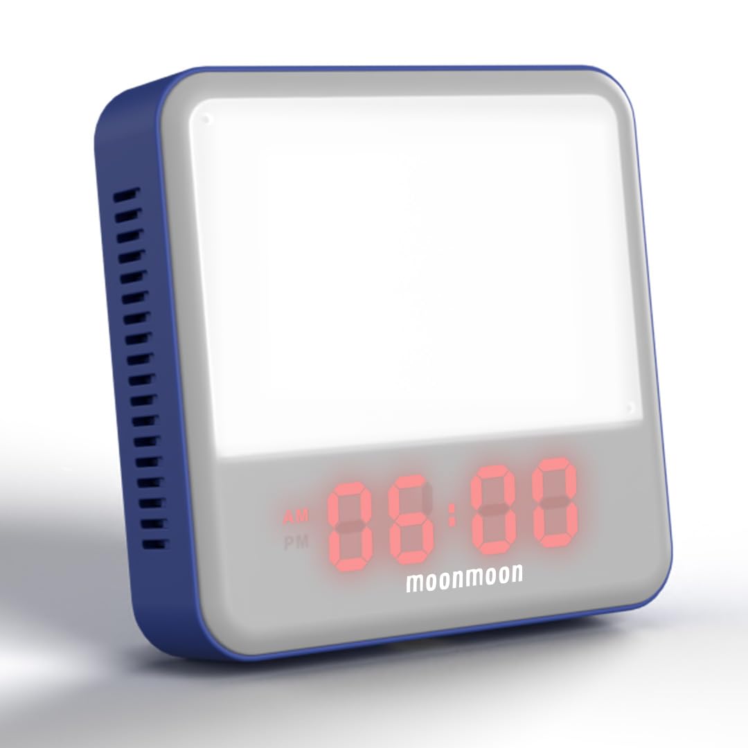 Amazon.co.jp: moonmoon トトノエライト 光 目覚まし時計 (ネイビー