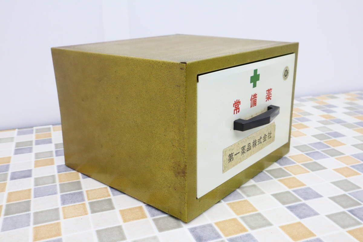 Amazon.co.jp: 懐かしい年代物昭和レトロ｜アンティーク常備薬箱｜第一
