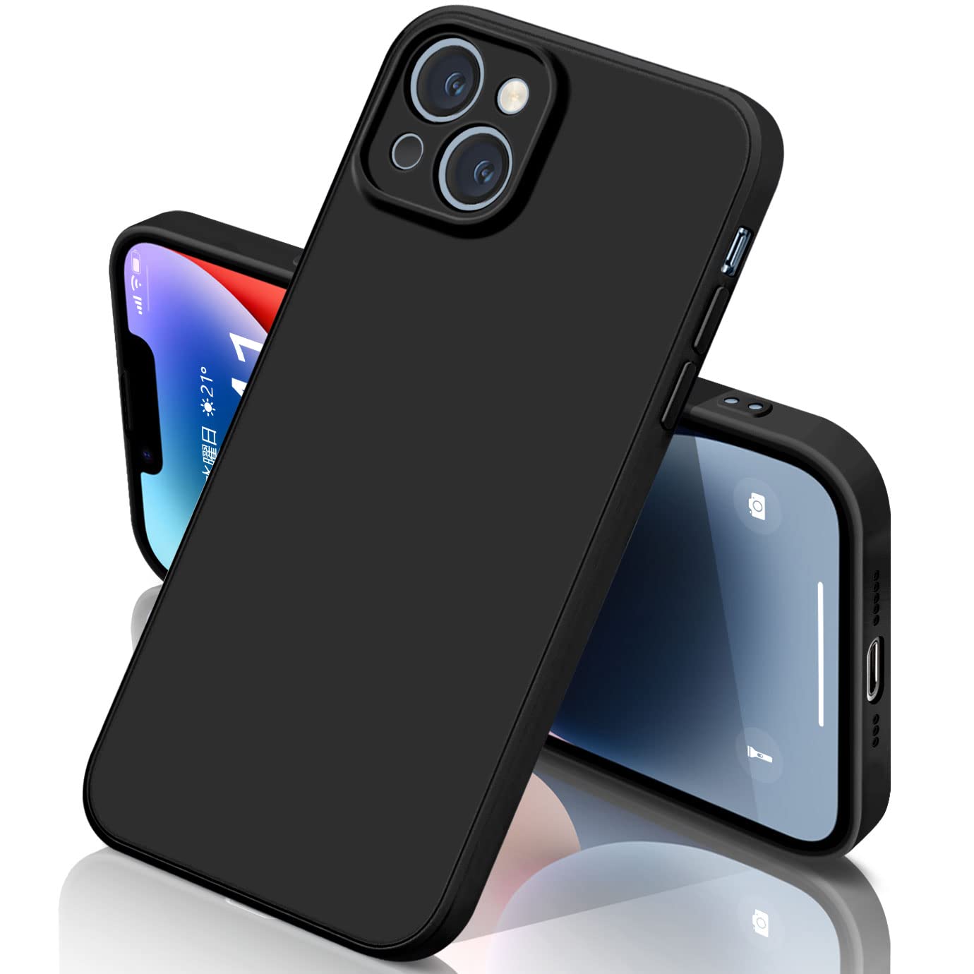 Amazon.co.jp: yakxixi 用の iPhone 14 ケース シリコン カバー 耐衝撃