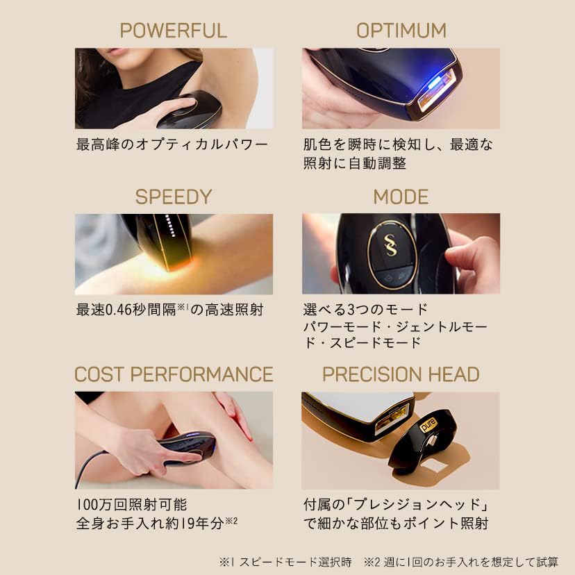 Amazon | スムーズスキン pure fit 家庭用 光脱毛器 100万回照射 ヒゲ