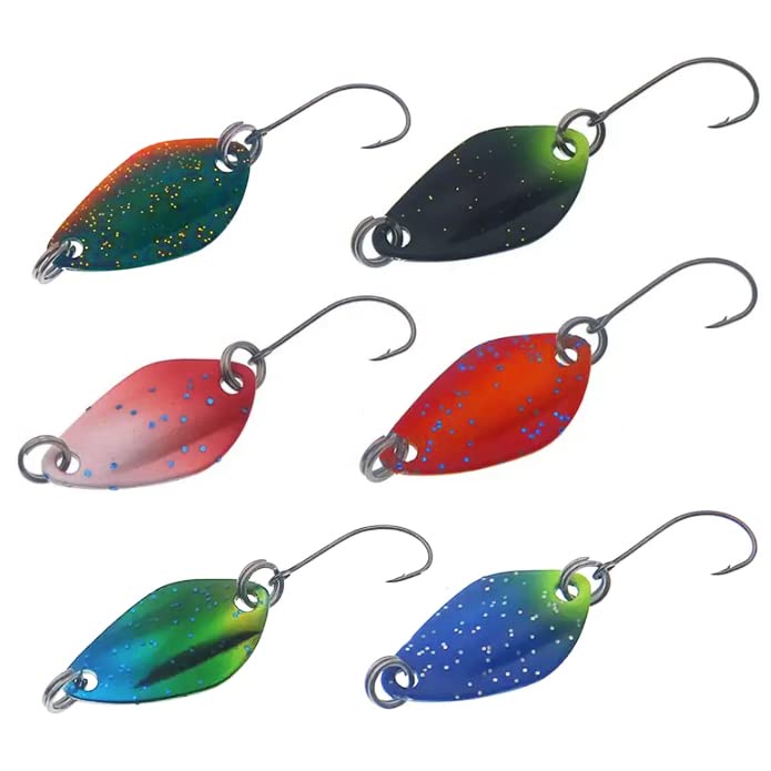 Amazon.co.jp: 【PBルアー】エリアスプーン 管釣りスプーン 6色セット