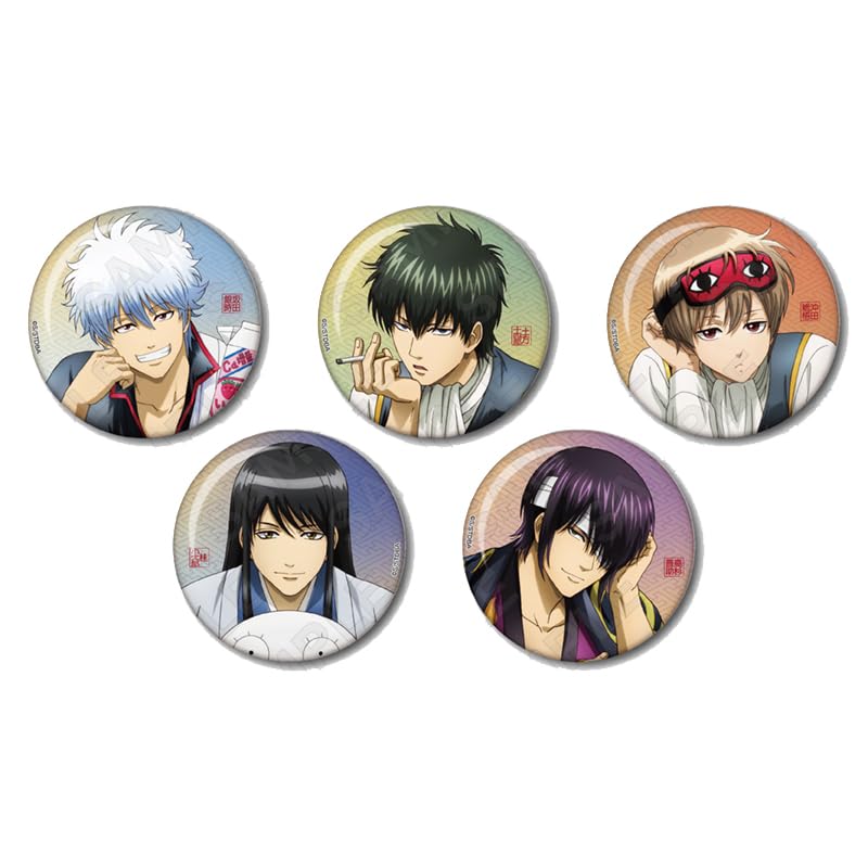 Amazon.co.jp: 銀魂 トレーディング缶バッジ 一休みver. 5個入りBOX