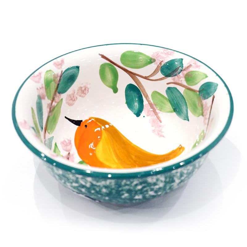 双鳥文様 陶器皿 スペイン製 木箱付き 双鳥文様 陶器皿 スペイン