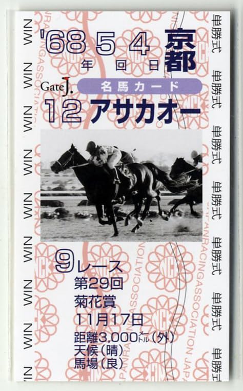 2009年第70回菊花賞 現地全頭単勝馬券 2009年第70回菊花賞 現地全頭