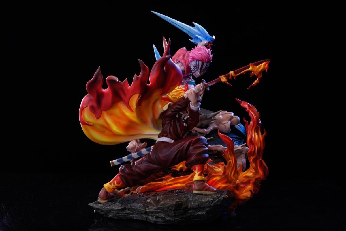 Amazon.co.jp: 鬼 滅 煉獄杏寿郎 vs 猗窩座 フィギュア ガレージキット