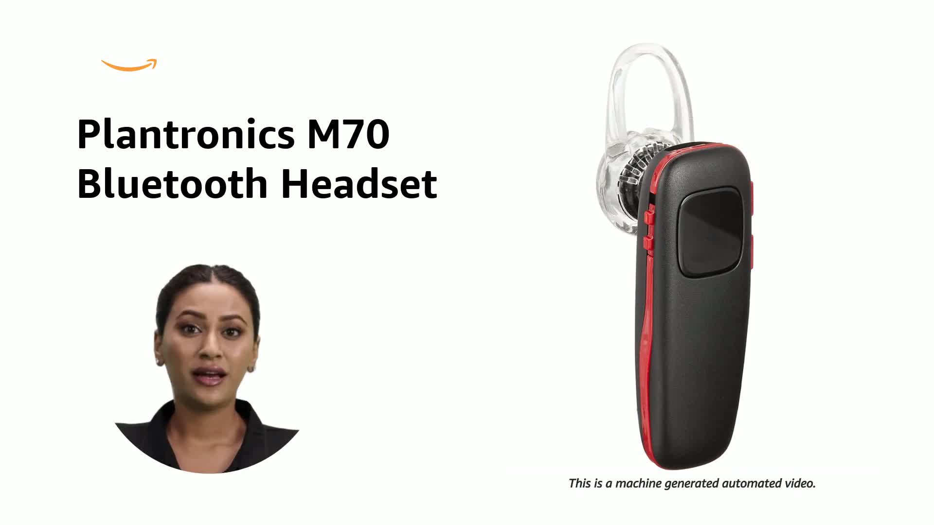 Plantronics M70 Bluetooth Stereo Music Headset (Black-Red),over