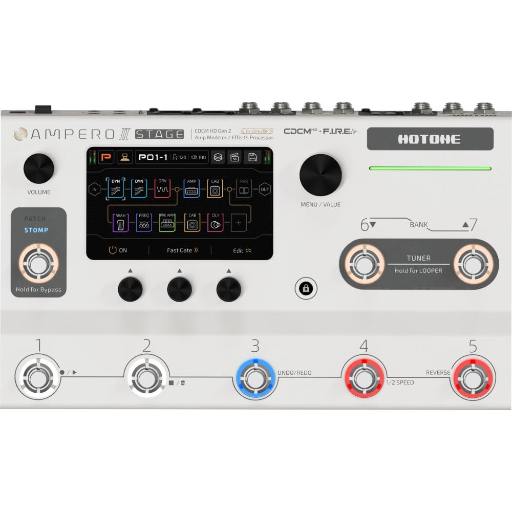 Amazon.com: HOTONE Multi-Effect Pedal Processor, Touchscreen