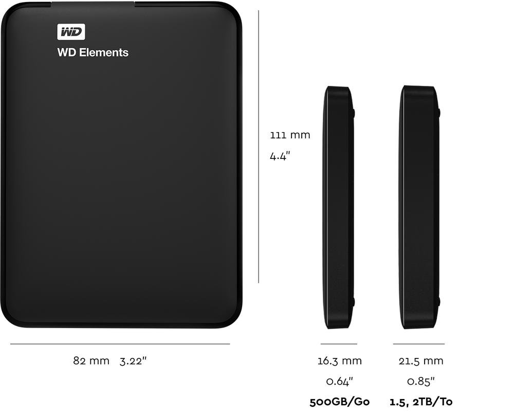 Amazon.com: WD 3TB Elements Portable External Hard Drive - USB 3.0