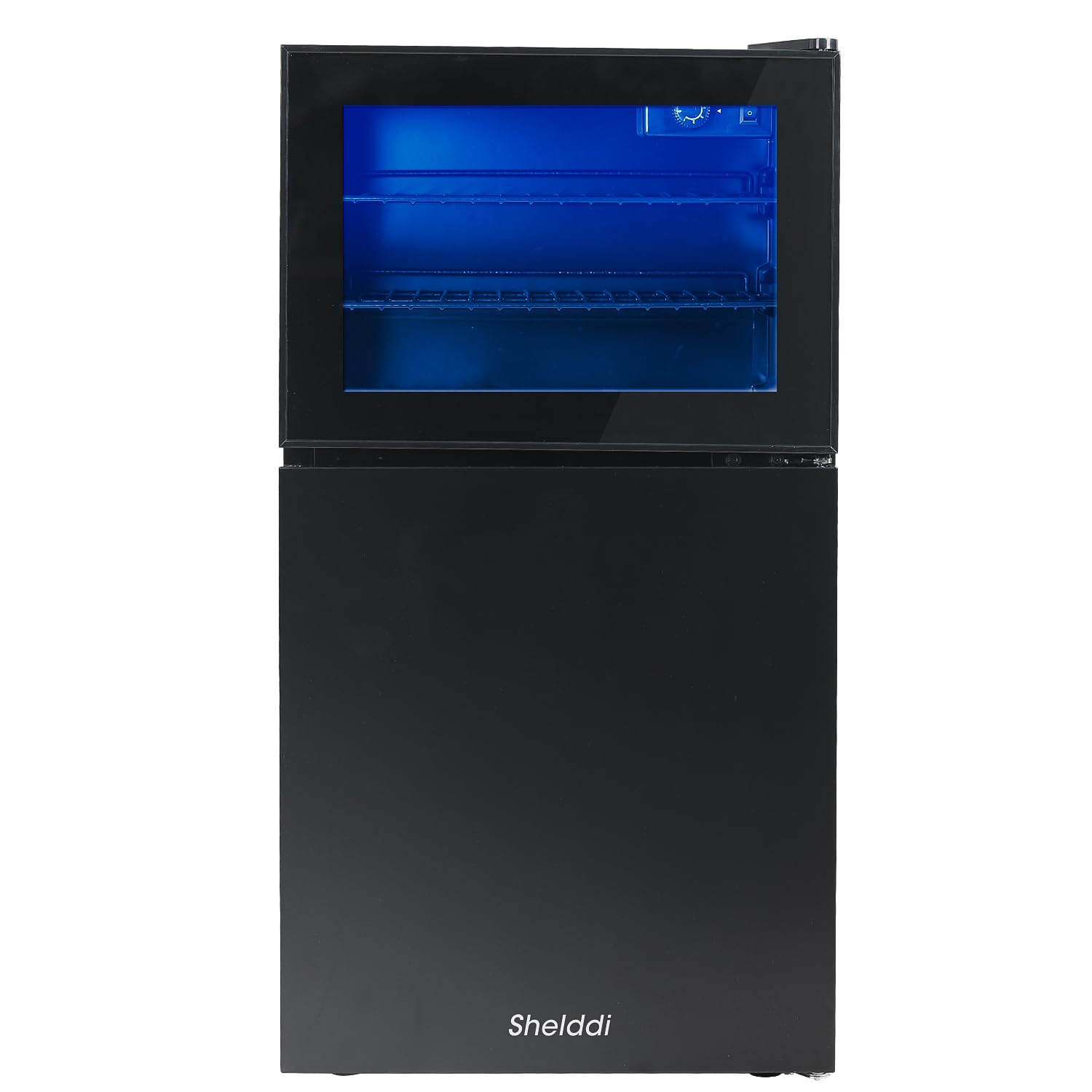 Amazon | 【中身が見える】Shelddi 小型冷蔵庫冷凍庫 80L 幅44.5cm