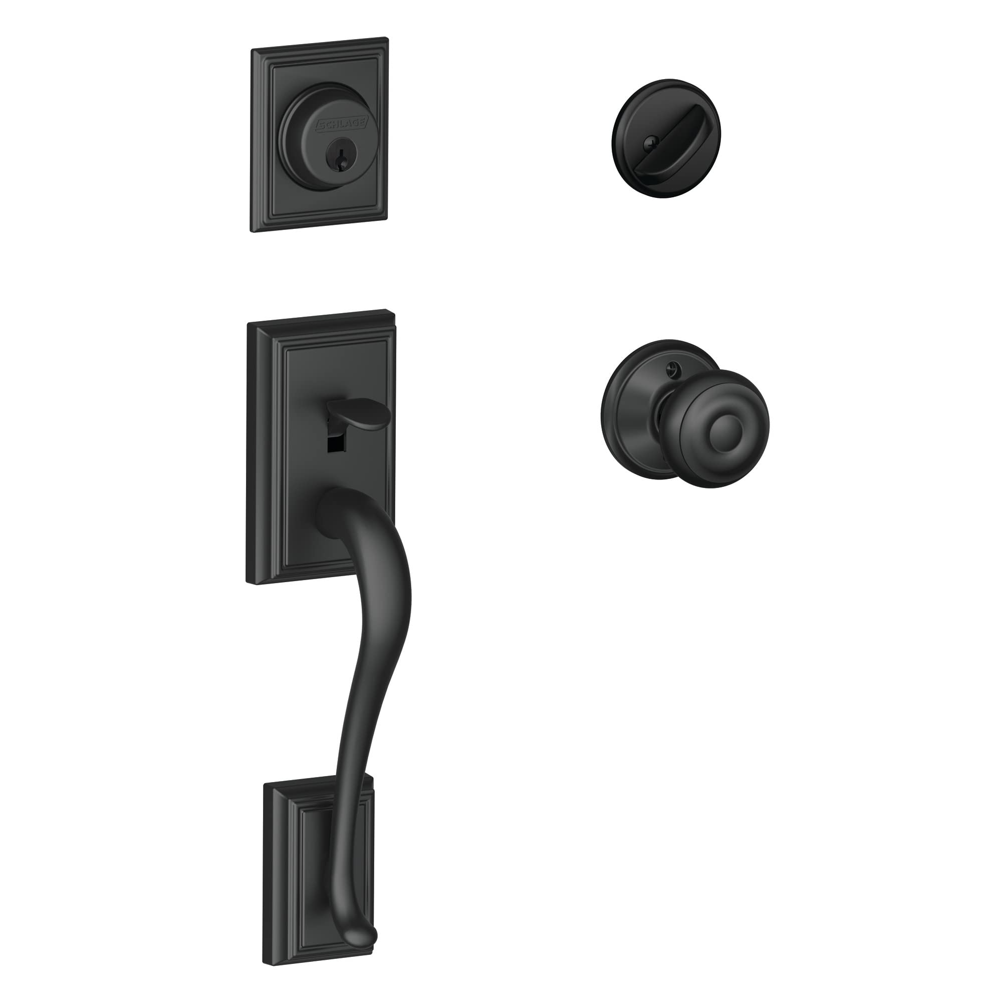 Schlage F60 ADD 622 GEO Addison Front Entry Handleset with
