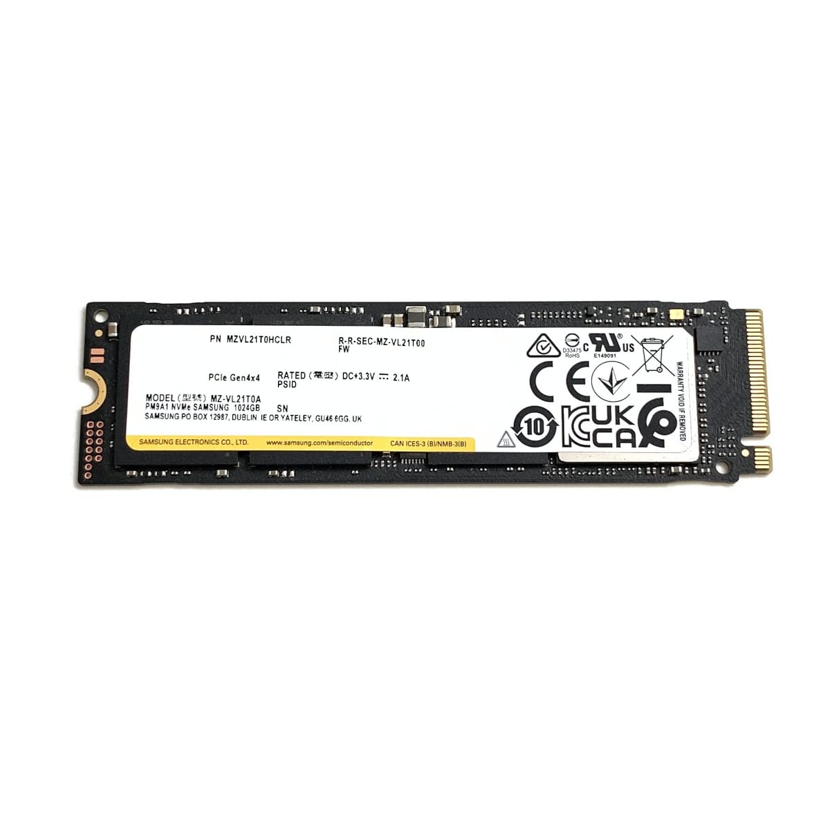 Amazon | サムスン SSD 1TB PM9A1 NVMe PCIe 4.0 MZVL21T0HCLR