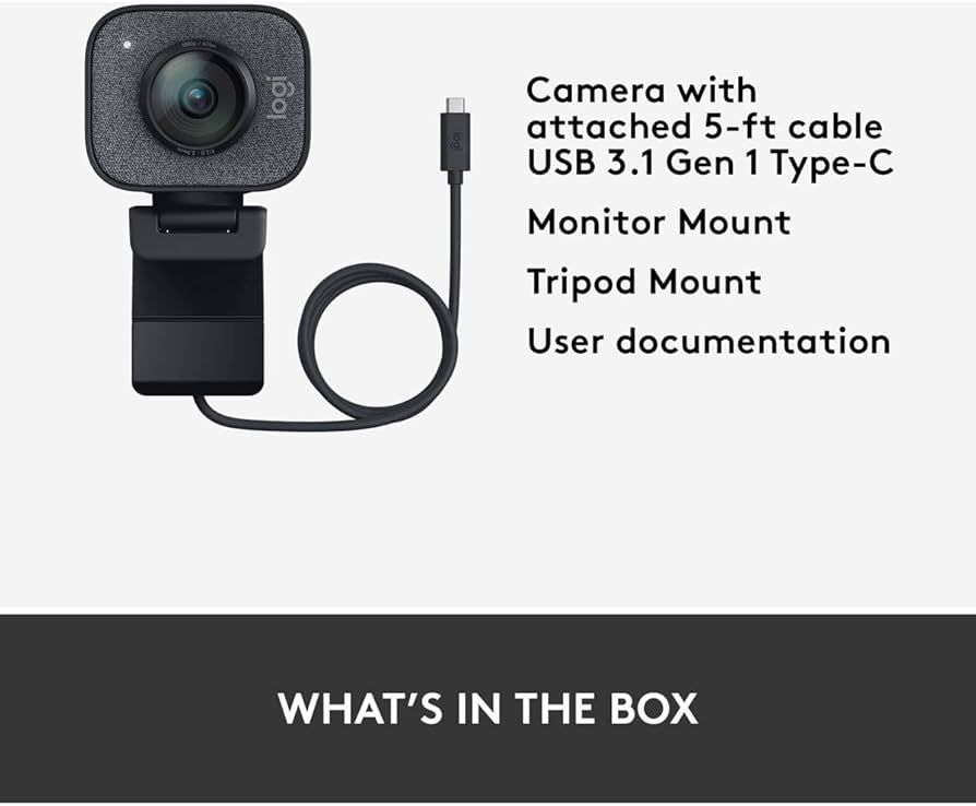 Amazon.com: Logitech StreamCam Plus Webcam with Tripod Mount