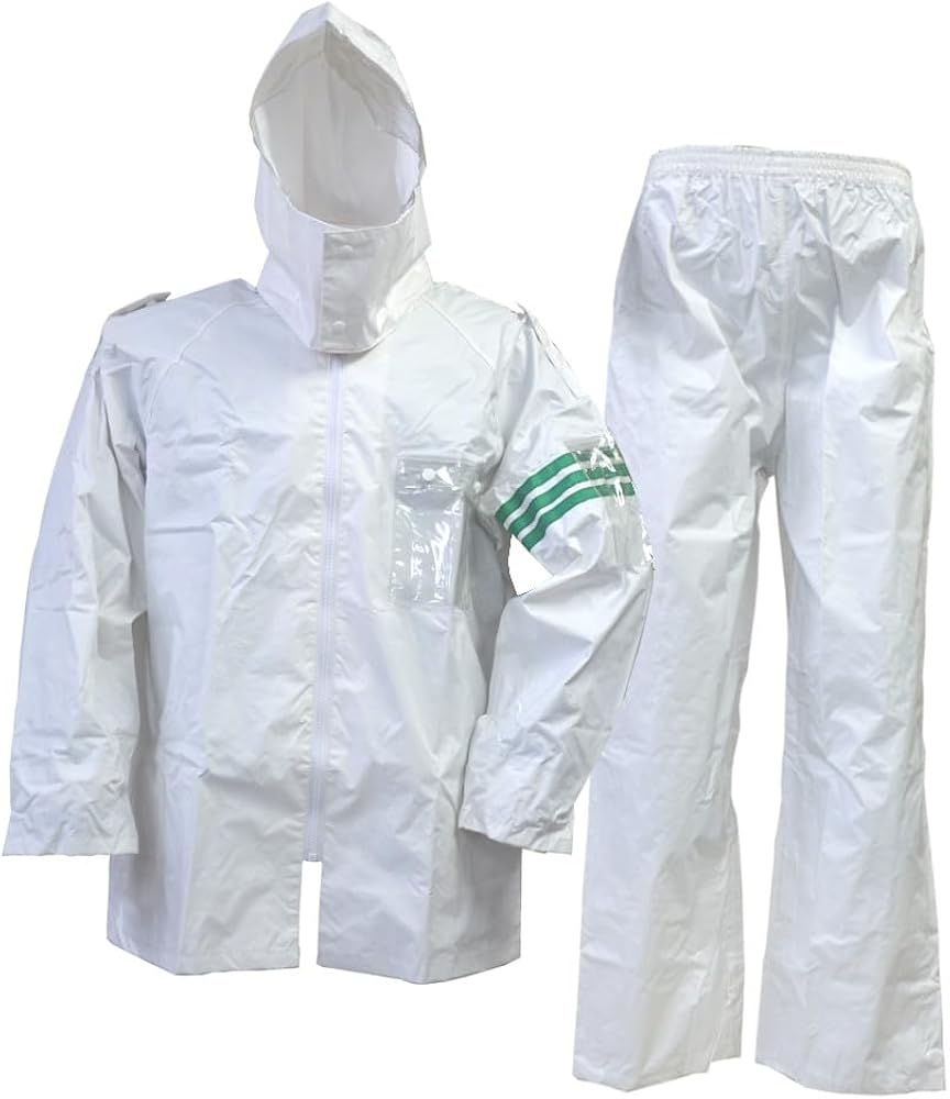 Amazon | [RAINYACE] 警備用 レインスーツ 道路 誘導 安全 雨衣 腕章