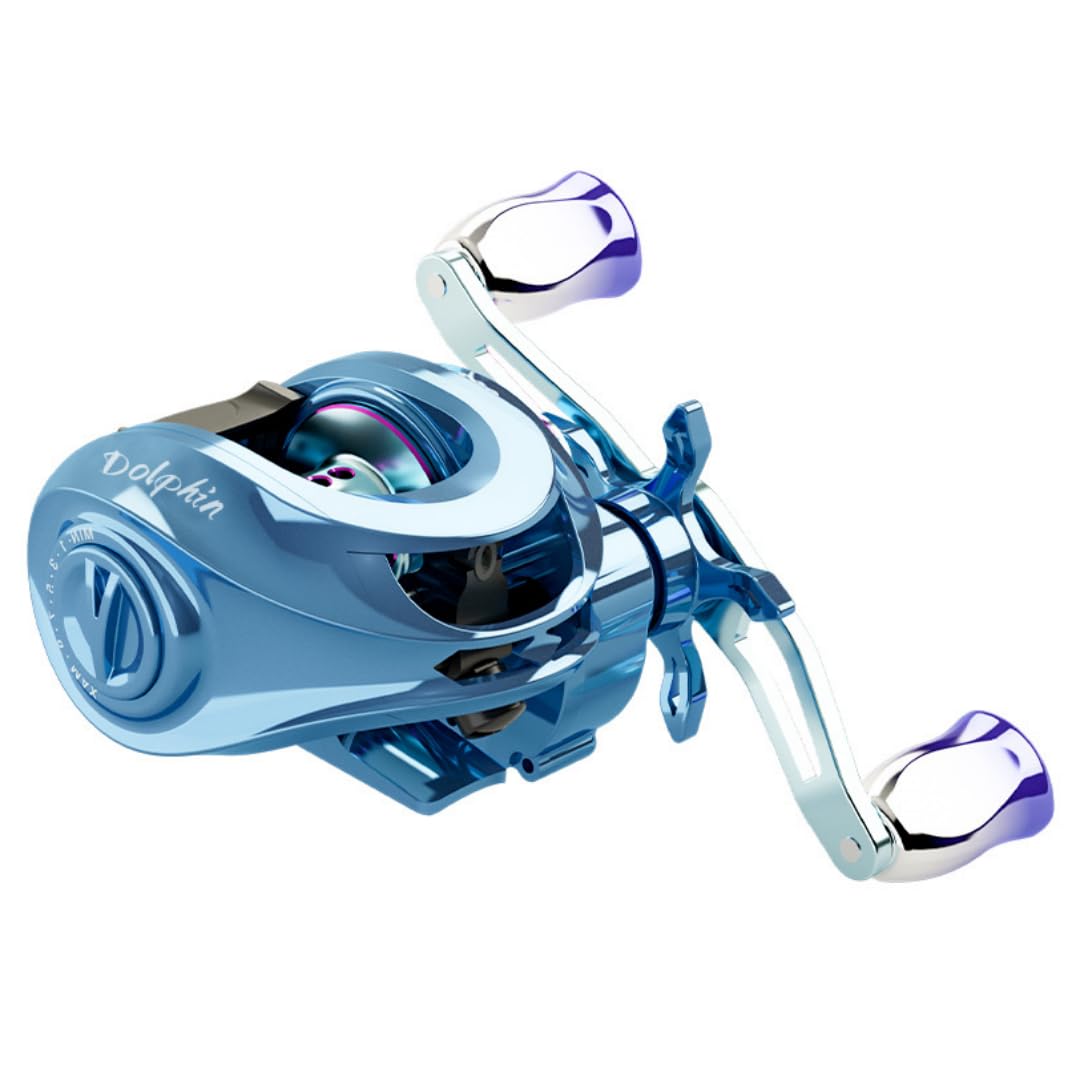 Amazon | ritutou ベイトリール 金属製 ブルー 左・右ハンドル 軽量