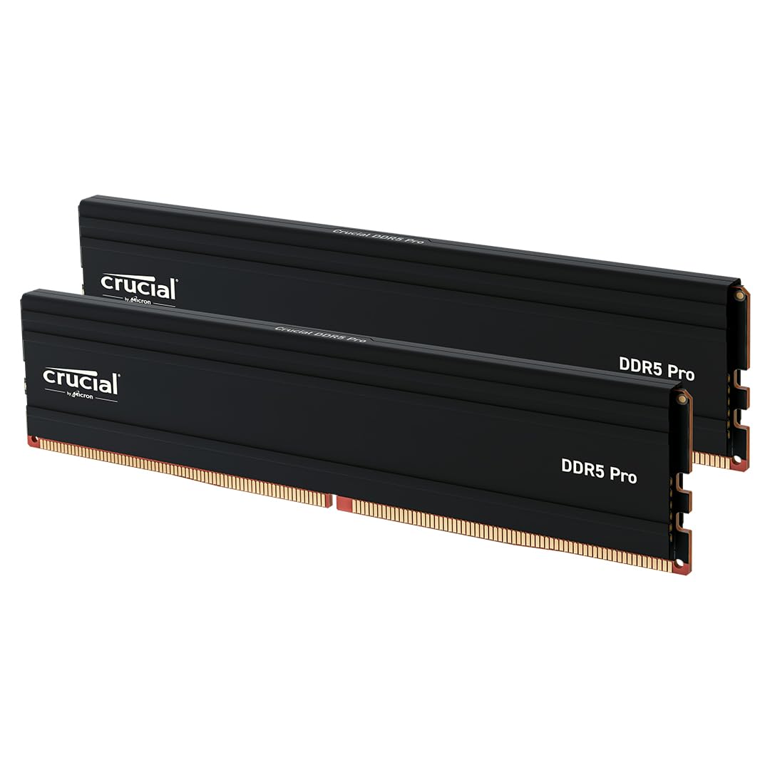 Crucial Kit Pro RAM DDR5 de 32 GB (2 x 16 GB), 5600 MHz (ou 5200