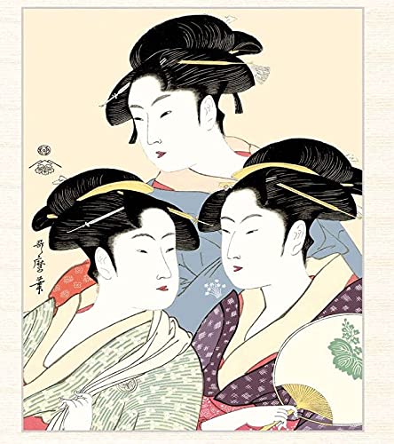 Amazon.co.jp: 浮世絵 喜多川歌麿 寛政の三美人（かんせいのさんびじん