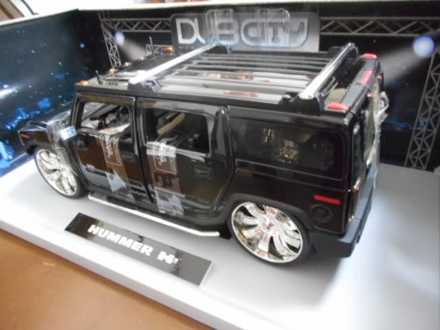 Amazon | 1/18 Jada ハマー H2 Dub City 6.0V8 ブラック Hummer H2