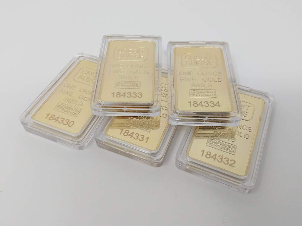 Amazon.co.jp: 5枚セット 24金ゴールドバー インゴットレプリカ CREDIT