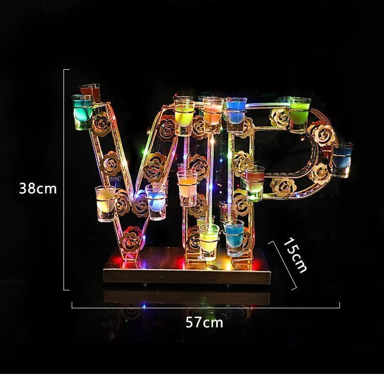 Amazon｜テキーラ観覧車 LED酒グラス棚 VIP酒カップホルダー 酒グラス