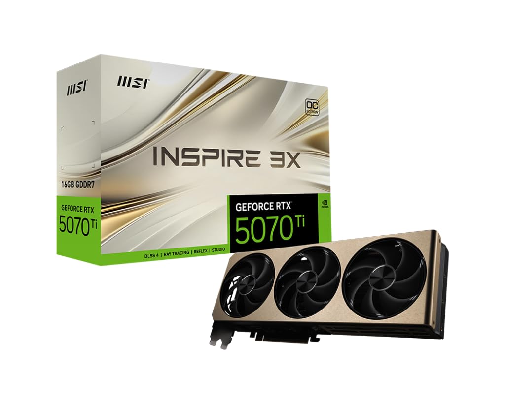 Amazon.com: msi Gaming RTX 5070 TI 16G Inspire 3X OC Graphics Card