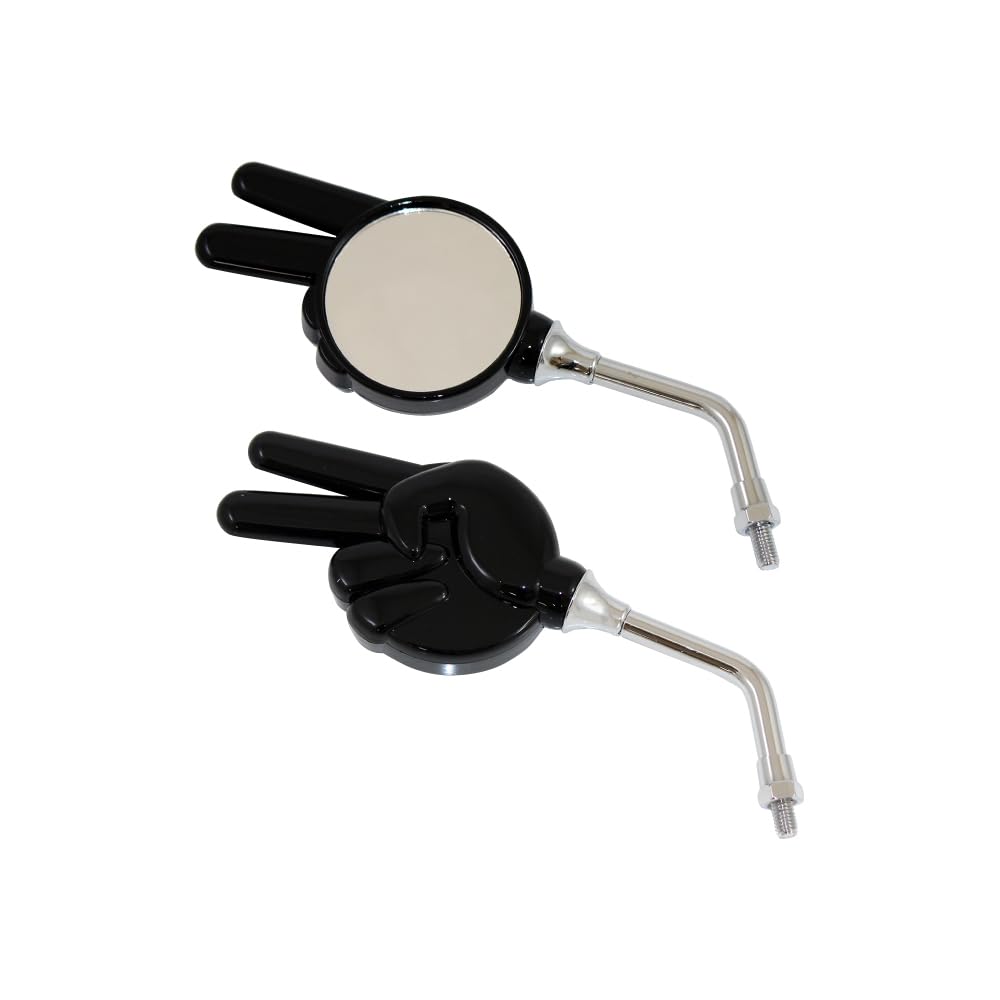 Amazon | 汎用 ミニ じゃんけんミラー 8mm 正ネジ ブラック 左右セット