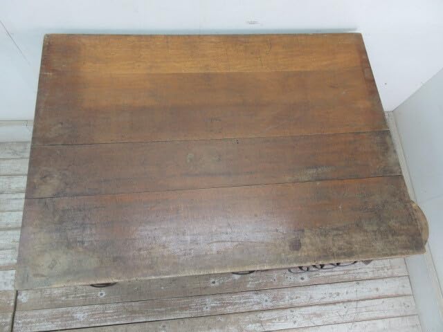 Amazon.co.jp: 古い楢材の5杯引き出し片袖机K773アンティーク家具