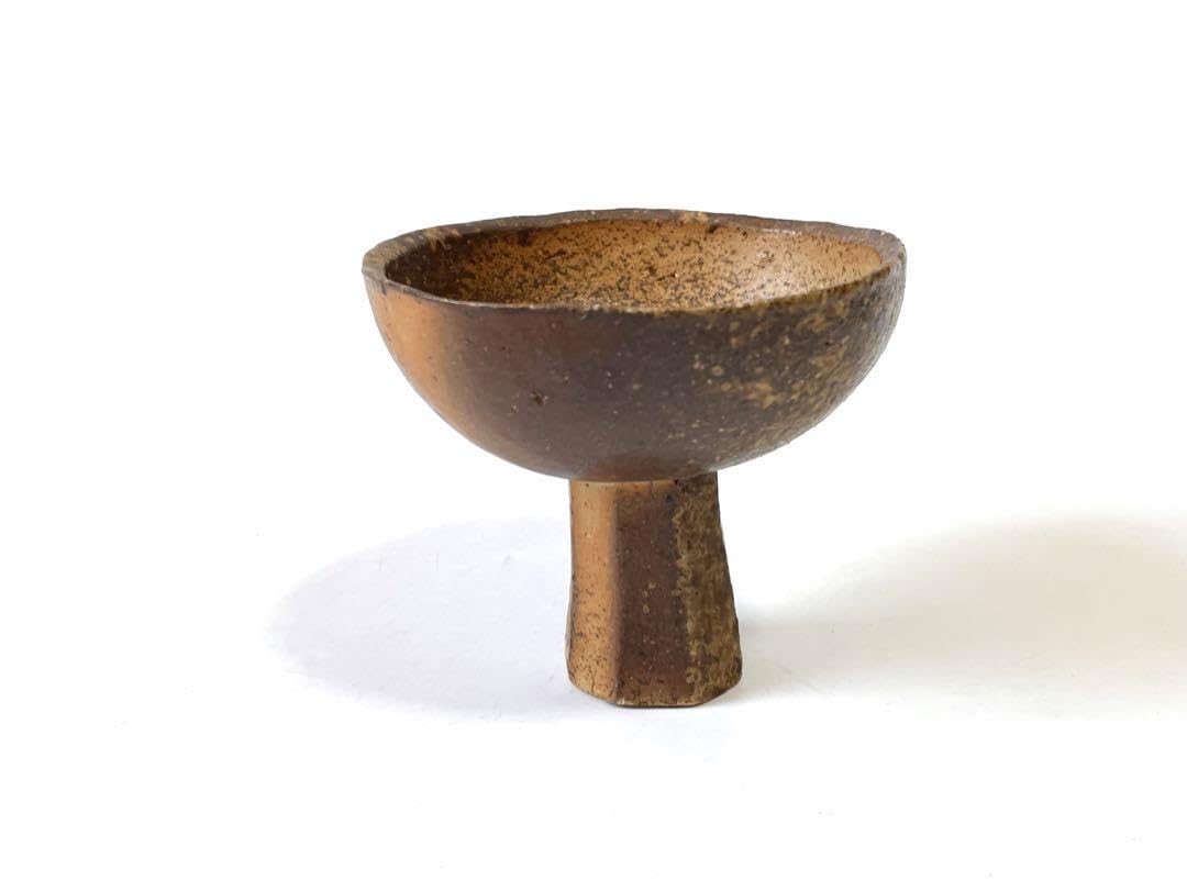 Amazon.co.jp: 陶芸家 作家物 渡辺聡 備前 高盃 馬上杯 備前焼 師 森陶