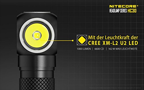Nitecore HC30 Nötr beyaz – 1000 lümen, Winkelkopflampe : Amazon