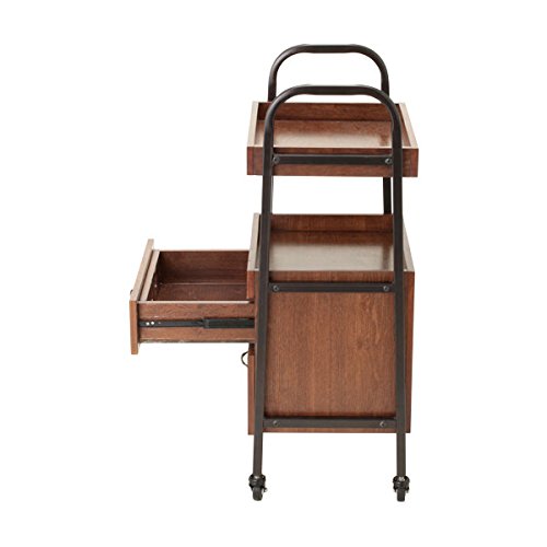 Amazon.co.jp: 高級 木製ワゴン ラック キャスター付き 4段 (引き出し