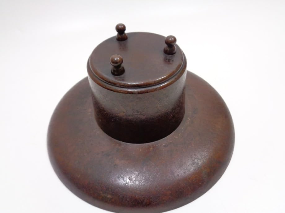 Amazon.co.jp: 池坊花器御玄猪唐銅薄端重量約3.7kg全高約24m全幅約22.5