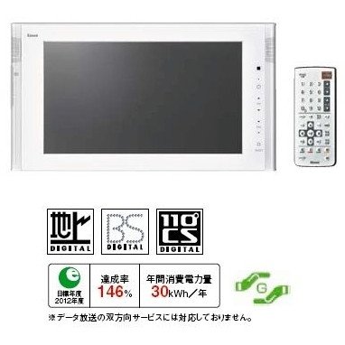 Amazon | Rinnai DS-1600HV-W ホワイト [16V型浴室テレビ (地上・BS