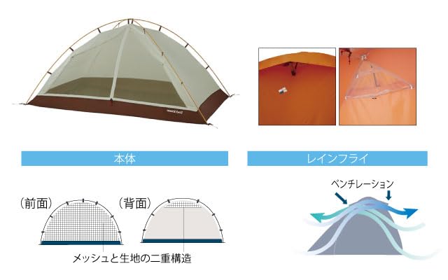 Amazon.co.jp: Mont-bell(モンベル) Tent Chronos Dome 2 with Genuine