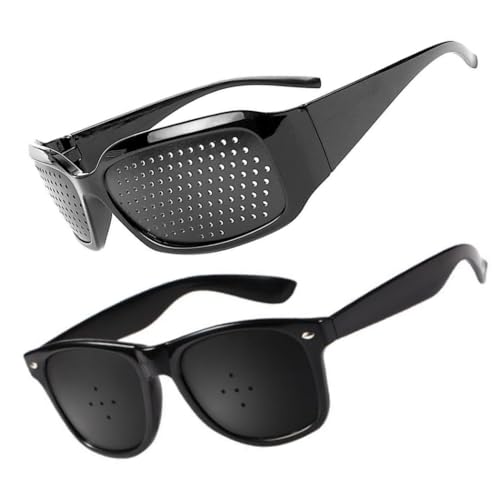 Amazon.co.jp: XSAJU ピンホールメガネ 2個セット 疲れ目 視力