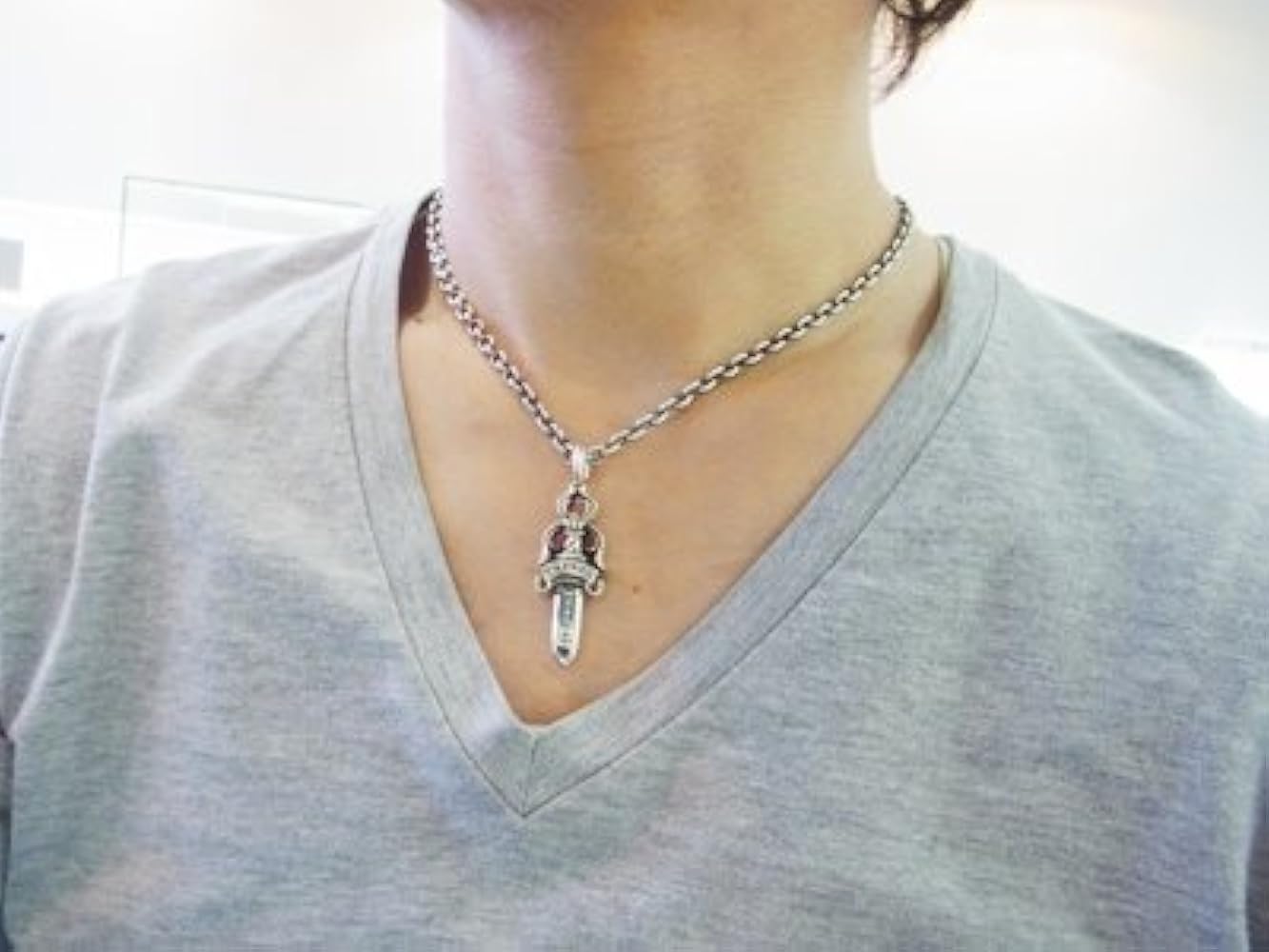 Amazon.co.jp: CHROME HEARTS Double Dagger Pendant/Double Dagger