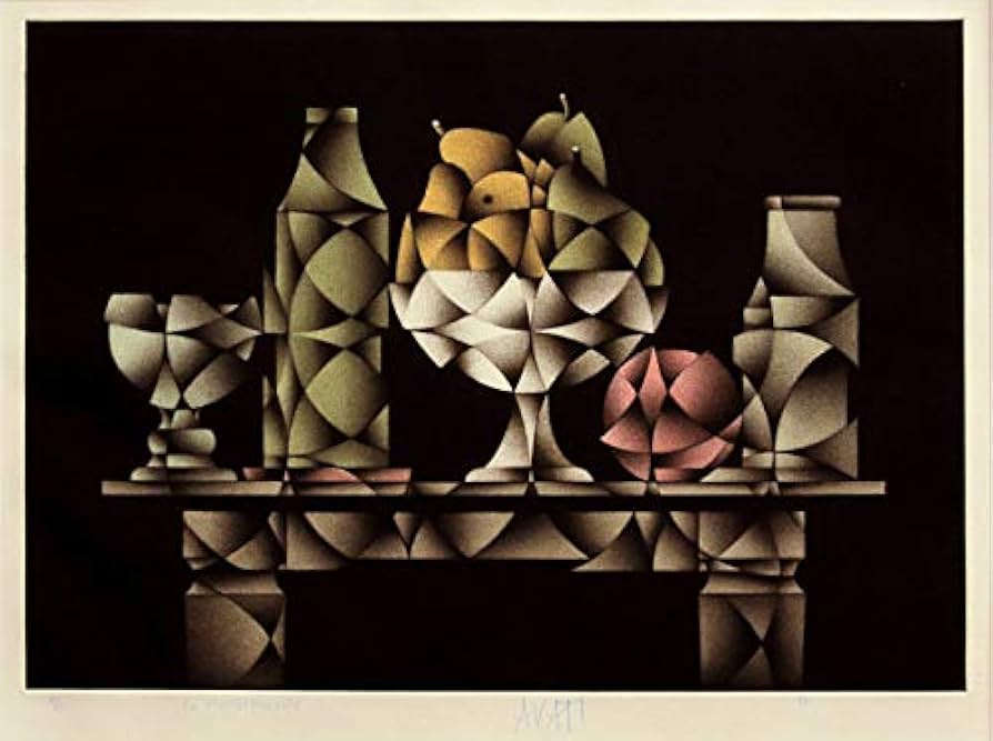 Amazon.co.jp: マリオ アバチ 『LA MAUBEUGEOISE』 メゾチント(銅版画