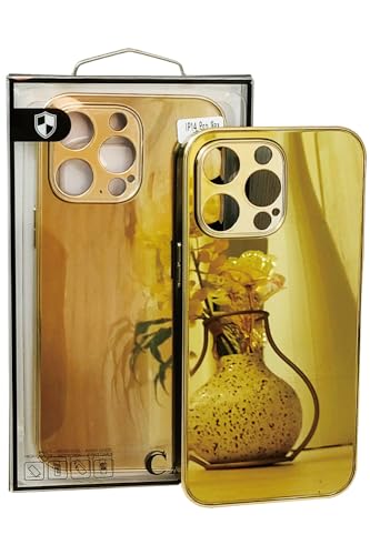 Amazon.co.jp: iPhone14proMax用ケース ゴールド 金 ミラー仕上げ