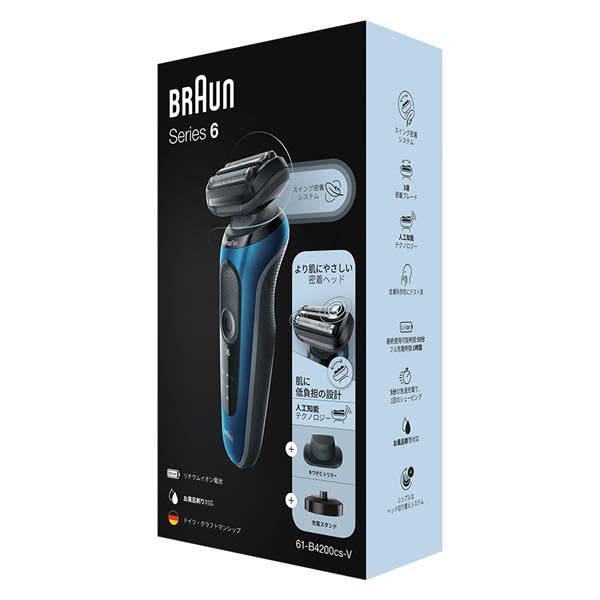 Amazon | 【P＆G】ブラウン 電気シェーバー シリーズ6 (3枚刃) ブルー