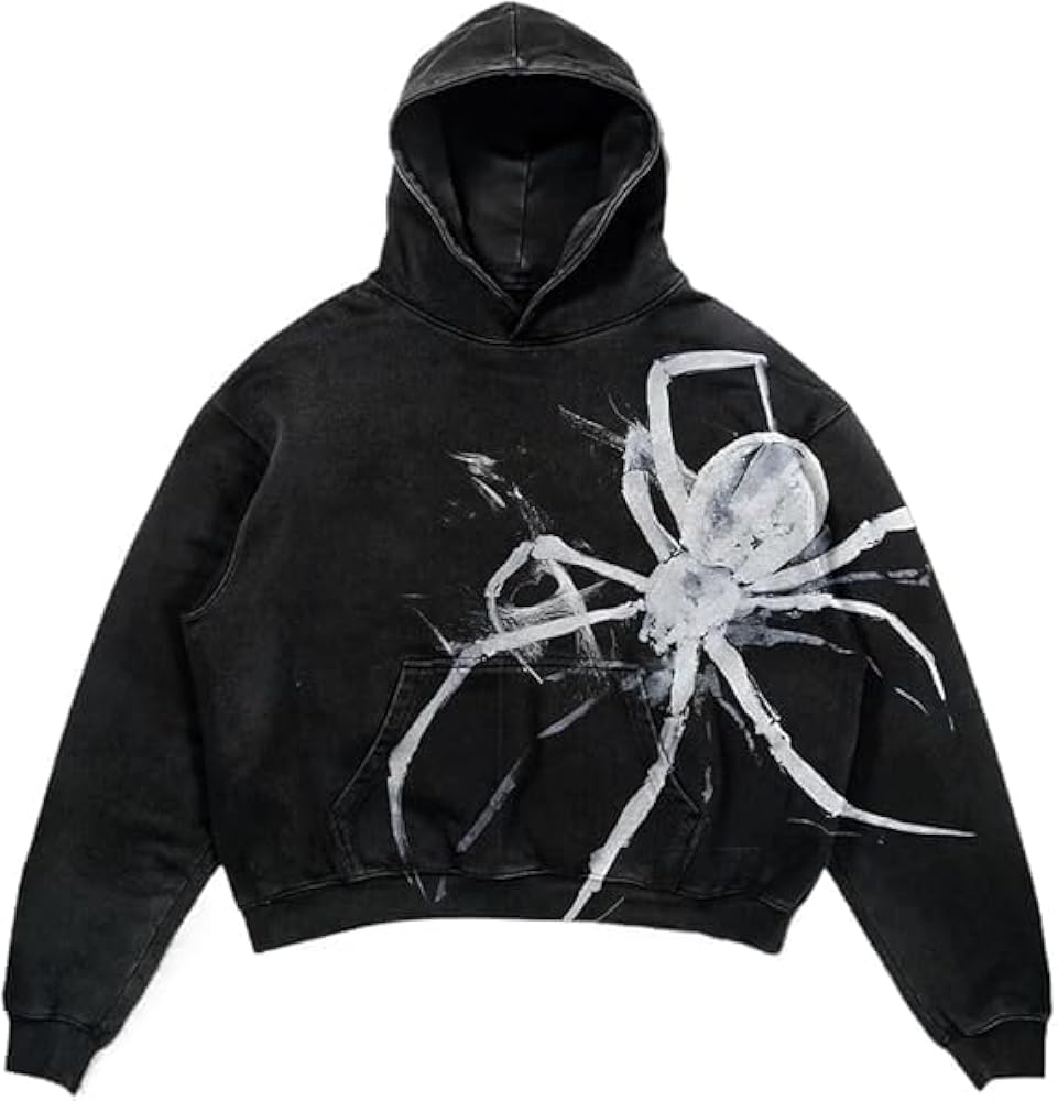 Amazon.com: Qualitup Unisex Hellstar/Spider Horror Hoodie Y2K Dark
