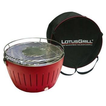 Amazon | 無煙炭火バーベキューコンロ ロータスグリル レッド