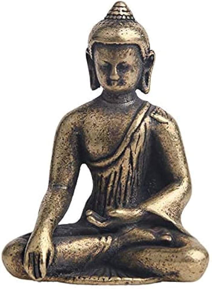 Amazon｜極小仏像 釈迦如来像 真鍮釈迦牟尼仏坐像 銅製仏像 仏教美術品
