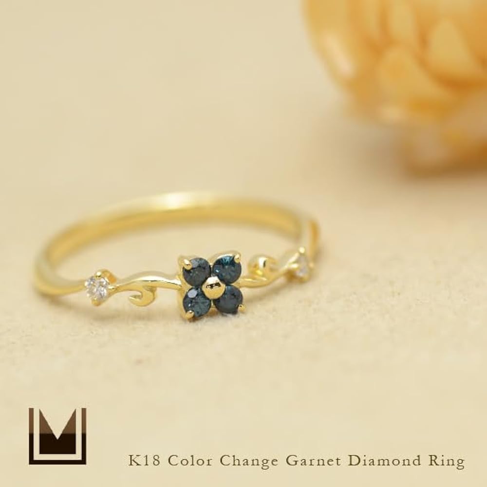 Amazon | umu(アム) K18 カラーチェンジガーネット ダイヤモンド